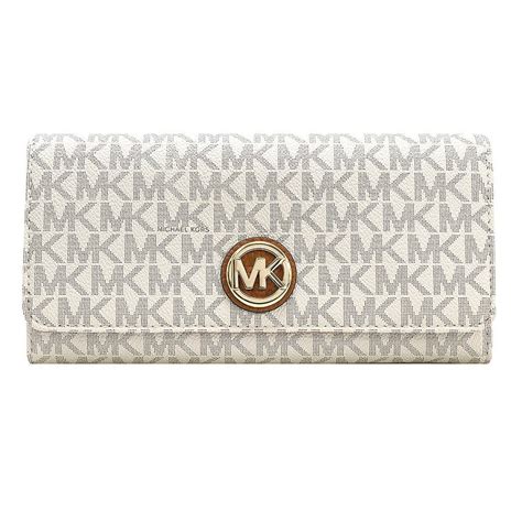 michael kors signature fulton vanilla carryall wallet|MICHAEL MICHAEL KORS Fulton Carryall Wallet (Signature .